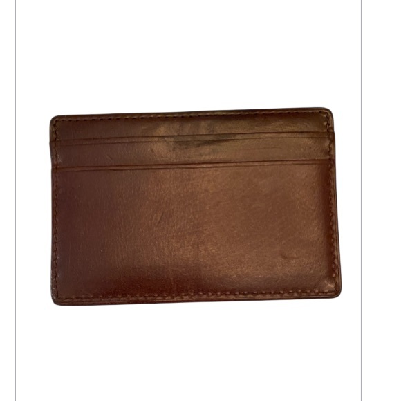 COACH Brown Leather Slim Card Case - Picture 2 of 6